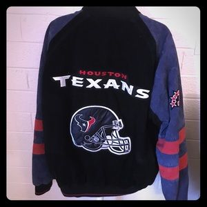Vintage Houston Texans NFL Leather Suede Jacket